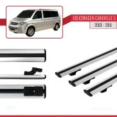 Volkswagen Caravelle (T5) 2003-2015 Arası ile uyumlu Basic Model Ara Atkı Tavan Barı GRİ 3 ADET thumbnail 3
