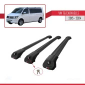 Volkswagen Caravelle (T6) 2015 ve Sonrası ile uyumlu ACE-1 Ara Atkı Tavan Barı SİYAH 3 ADET BAR thumbnail 4