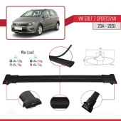 Volkswagen Golf 7 SPORTSVAN 2014-2020 Arası ile uyumlu FLY Model Ara Atkı Tavan Barı SİYAH thumbnail 4