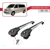Volkswagen Multivan (T5) 2003-2015 Arası ile uyumlu ACE-1 Ara Atkı Tavan Barı GRİ thumbnail 4