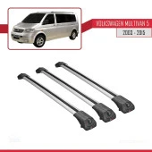 Volkswagen Multivan (T5) 2003-2015 Arası ile uyumlu ACE-1 Ara Atkı Tavan Barı GRİ 3 ADET BAR thumbnail 3