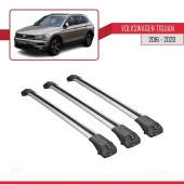 Volkswagen Tiguan 2016-2020 Arası ile uyumlu ACE-1 Ara Atkı Tavan Barı GRİ 3 ADET BAR thumbnail 3