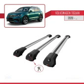 Volkswagen Tiguan 2020-2023 Arası ile uyumlu ACE-1 Ara Atkı Tavan Barı GRİ 3 ADET BAR thumbnail 4