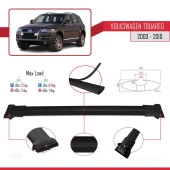 Volkswagen Touareg 2003-2010 Arası ile Uyumlu FLY Model Ara Atkı Tavan Barı SİYAH 3 ADET BAR thumbnail 4