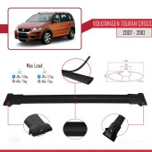 Volkswagen Touran CROSS 2007-2010 Arası ile uyumlu FLY Model Ara Atkı Tavan Barı SİYAH thumbnail 4
