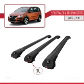 Volkswagen Touran CROSS 2007-2010 Arası ile uyumlu ACE-1 Ara Atkı Tavan Barı SİYAH 3 ADET BAR thumbnail 4