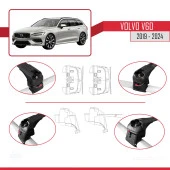 Volvo V60 2019 ve Sonrası ile uyumlu ACE-2 Ara Atkı Tavan Barı SİYAH - 2