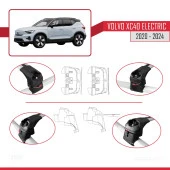 Volvo XC40 (Elektrikli) 2020 ve Sonrası ile uyumlu ACE-2 Ara Atkı Tavan Barı GRİ thumbnail 4