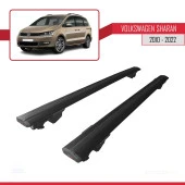 VW Sharan 2010-2022 Arası ile uyumlu HOOK Model Anahtar Kilitli Ara Atkı Tavan Barı SİYAH thumbnail 4
