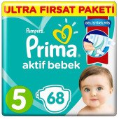 Prima Aktif 5 Numara Junior 68'li Bebek Bezi - 1