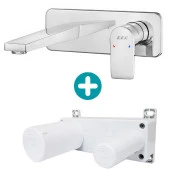 ECA Dalia Ankastre Lavabo Bataryası Sıva Üstü Ve Sıva Altı Grubu Tek Rozet thumbnail 1