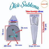 Nota Mobilya Kanepe Tv Ünitesi Konsol Koltuk Ayağı Ayakları Krom Gümüş 19 Cm - 2