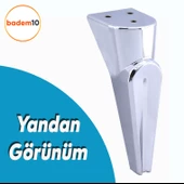 Nota Mobilya Kanepe Tv Ünitesi Konsol Koltuk Ayağı Ayakları Krom Gümüş 19 Cm - 3