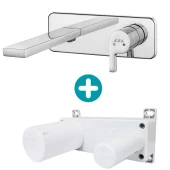 ECA İcon Ankastre Lavabo Bataryası Sıva Üstü Ve Sıva Altı Grubu Tek Rozet thumbnail 1