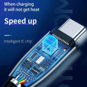 Joyroom SM-379S 5.5A Mikro Süper Hızlı Örgülü Şarj Kablosu Siyah 2M thumbnail 3