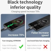 Joyroom SM-379S 5.5A Mikro Süper Hızlı Örgülü Şarj Kablosu Siyah 2M thumbnail 5