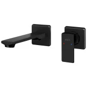 ECA Royal Ankastre Lavabo Bataryası Sıva Üstü Ve Sıva Altı Grubu Çift Rozet Mat Siyah thumbnail 2