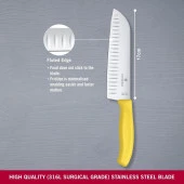 Victorinox Swiss Classic 17cm Santoku Bıçağı Sarı 6.8526.17L8B thumbnail 4