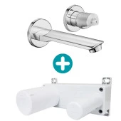 ECA Myra Ankastre Lavabo Bataryası Sıva Üstü Ve Sıva Altı Grubu Çift Rozet thumbnail 1