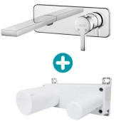 ECA Mina Ankastre Lavabo Bataryası Sıva Üstü Ve Sıva Altı Grubu Tek Rozet thumbnail 1