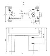 ECA Mina Ankastre Lavabo Bataryası Sıva Üstü Ve Sıva Altı Grubu Tek Rozet thumbnail 4
