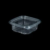 Kullan At Plastik Kilitli Şeffaf Düz Kapaklı Gıda Saklama Kabı Sızdırmaz Kap - 250 cc - 100 Adet thumbnail 1