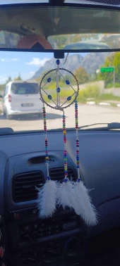 Araba Dikiz Ayna Süsü Mini Düş Kapanı Kötü Göz Nazar Nişan Düğün Ağaç Kapı Duvar Süsü - 3