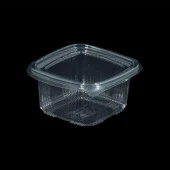 Kullan At Plastik Kilitli Şeffaf Düz Kapaklı Gıda Saklama Kabı Sızdırmaz Kap - 375 cc - 25 Adet thumbnail 1