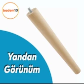 Ahşap Sehpa Masa Puf Tabure Tv Ünitesi Ayağı Ayakları M8 Civatalı 30 Cm Bağlantı Aparatlı 4'lü Set - 3