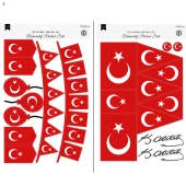 Dekoratif Milli Bayramlar Sticker Set 35x50 cm 2 li - 1