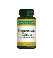 Nature's Bounty Magnesium Citrate Plus Vitamin B-6 60 Kaplet thumbnail 1