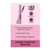 Flormar Longer Than Ever Kirpik Uzatıcı Etkili Besleyici Maskara 001 Black - 6