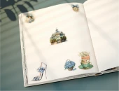 Blue Lady -12 Parçalı - Vintage Mavi Sticker Set -3 ADET- Mat Kağıt thumbnail 1