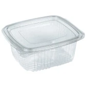 Kullan At Plastik Kilitli Şeffaf Düz Kapaklı Gıda Saklama Kabı Sızdırmaz Kap - 500 cc - 25 Adet thumbnail 4