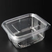 Kullan At Plastik Kilitli Şeffaf Düz Kapaklı Gıda Saklama Kabı Sızdırmaz Kap - 500 cc - 50 Adet thumbnail 3