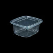 Kullan At Plastik Kilitli Şeffaf Düz Kapaklı Gıda Saklama Kabı Sızdırmaz Kap - 500 cc - 75 Adet thumbnail 1