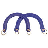 Angel Çanta Aksesuar Yaylı Halkalı Kapsüllü Suni Deri Mavi Renk Tutma Sapı Light Gold Metalli thumbnail 1