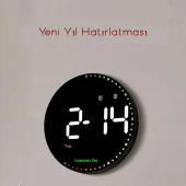 DailyTech Yuvarlak Kumandalı Dijital 10 İnç Duvar Saati Parlaklık Çalar Saat Dekor İçin Masa Saat - - 8