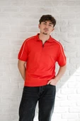 Microfilament Kumaş Fermuarlı Polo Yaka Slimfit T-shirt - 2