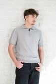 Microfilament Kumaş Fermuarlı Polo Yaka Slimfit T-shirt - 7