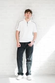 Microfilament Kumaş Fermuarlı Polo Yaka Slimfit T-shirt - 10
