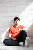 Microfilament Kumaş Fermuarlı Polo Yaka Slimfit T-shirt - 1