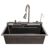 Çok Fonksiyonlu Lavabo, Şelale Evye Dijital Göstergeli Evye Piyano Evye Seti - 9