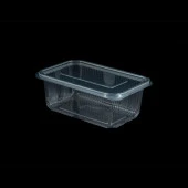 Kullan At Plastik Kilitli Şeffaf Bombeli Kapaklı Gıda Saklama Kabı Sızdırmaz Kap -1000 cc -600 Adet thumbnail 2