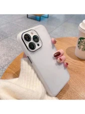 İphone 14 Pro Uyumlu Sert Silikon Metal Kamera Çerçeveli Kılıf thumbnail 2