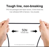 Joyroom S-T507M Type-C Şarj ve Data Kablosu 2 Metre Beyaz thumbnail 3