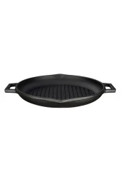 Lava ızgara tava döküm demir 26 cm yuvarlak - 2