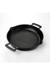Lava ızgara tava döküm demir 32 cm yuvarlak - 1