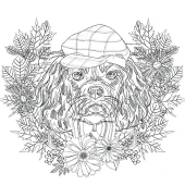 Bigpoint Baskılı Pres Tuval 30x30cm Köpek - 1