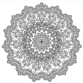 Bigpoint Baskılı Pres Tuval 30x30cm Mandala - 1